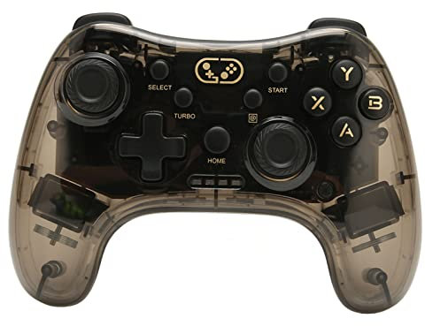 Leapiture Wireless Game Controller Translucent RGB Backlit Remote Gamepad Joystick with 4 Custom Buttons PC TV PS 3 Game Console Accessories