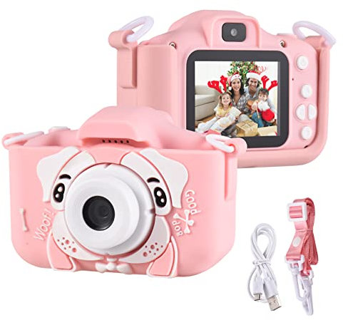 Andoer Children's Camera, Digital Camera Children 1080P, 2.0 Inch Camera with Neck Strap, Kids Toys Gifts for 3 4 5 6 8 7 9 10 11 12 Years Boys and Girls, Blue Cat