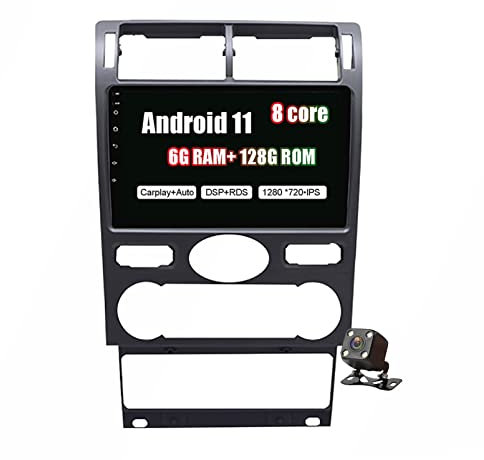 Double Din Car Stereo Android 11 Car Radio 9 Inch Head Unit GPS Navigation for Ford Mondeo 3 2000-2007 for Car DVD Player RDS Carplay WiFi Steering Wheel Control