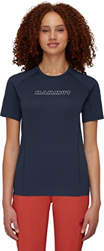 Mammut Selun FL T-Shirt Logo Women | Outdoor Sportoberteil für Damen, Atmungsaktiv, Kurzarm | Marine, M