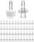 QWORK Männlicher Luer-Lock & weiblicher Luer-Lock 1/8 Zoll PP-Schlauch-Adapter, 50 Stück PP-Schlauch-Adapter für Labor-Biochemie/Analysegeräte, Aquarium-Ausrüstung und Lebensmittelmaschinen