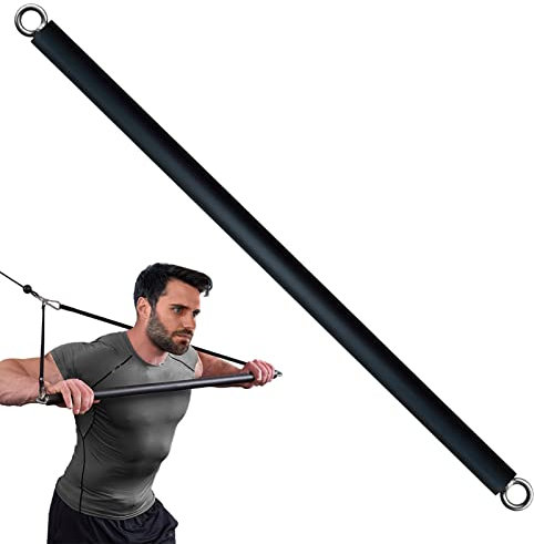 KORIKAHM LAT Pull Down Bar Cable Attachments for Gym, LAT Pulldown Attachments, Straight Bar, Resistance Band Bar for Weightlifting Workout (Long bar 2)