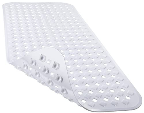 Yimobra Non Slip Bathtub Mat, Bath Mats for Tub, Shower Mat with Drain Holes Suction Cups, Machine Washable, BPA, Latex, Phthalate Free