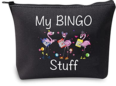 Kosmetiktasche für Bingo-Liebhaber, Geschenk, My Bingo Stuff Lucky Bingo Kosmetiktasche, Bingo-Spieler, Geschenk, My Bingo Stuff Black