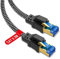 TBMax 2M Cat8 Ethernet Cable Short RJ45 Gigabit Network LAN Cable Shielded Internet Patch Cable for PC/Router/Laptop/Modem