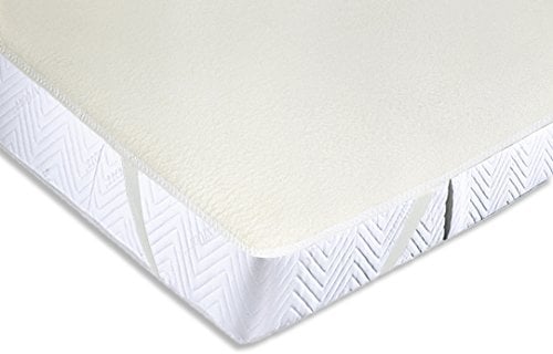 ZOLLNER Matratzenschoner - Topper mit praktischen Eckgummis - für Allergiker geeignet – Baumwolle - waschbar bis 95°C - 80x200 cm - Hotelqualität