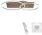LED Deckenleuchte Palma in Natur-dunkel und Silber 2x15W 2000lm