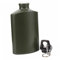 Toddmomy Water bottle outdoor leisure flat kettle travel bottle small water bottle Accessories camping supplies flat outdoor Flat Aluminum flat bottle on foot carry with hook old fashioned