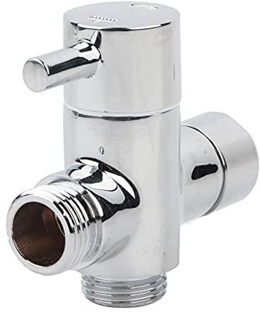 3 Wege Umschaltventil, Umstellventil Ventil Umschalter G 1/2, Duscharm Verteiler für Handduschkopf und festen Brausekopf(6x5 cm/2,4x2 Zoll)