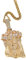 ICEDIAMOND Iced Out Thorns Crown Jesus Chain Necklace, Prong Setting Shine CZ Simulated Diamonds, Gold Plated Solid Brass Back Pendant, Fashion Hip Hop Jewerly for Men (Gold)