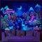 G-LIKE Wandteppich Wandtuch UV-Reaktiv Wandbehang – 3D Digital Bedruckt Farbenreich Dekostoff Dekoration für Wohnzimmer Schlafzimmer Party Urlaub