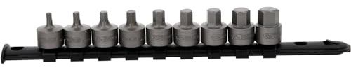 KS Tools 917.4000 3/8 Bit-Stecknuss-Satz Innensechskant, kurz, 9-tlg, 4-14mm