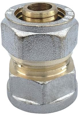 Lot de 5_Raccord droit à compression femelle pour tube PER Ø16x1/2