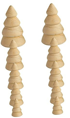 EXCEART 10St Holzkeim-Weihnachtsbaum Holzspielzeug für Kinder oh Tannenbaum Kinder Bleistift künstlicher Weihnachtsbaum Christbaumschmuck Holz Hausdekorationen für zu Hause hölzern