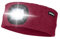 ATNKE LED Beleuchtetes Stirnband, Wiederaufladbare USB Lauf Stirnbänder mit Licht Extrem Heller 4 LED Lampe Winter Warme Stirnlampe für Herren und Damen Geschenke/Wine Red