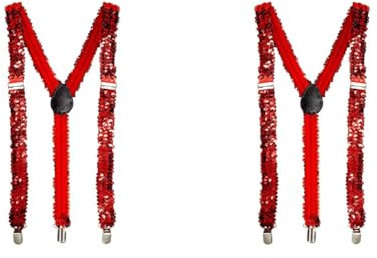 WIDMANN RED SEQUIN BRACES - (Packung mit 2)