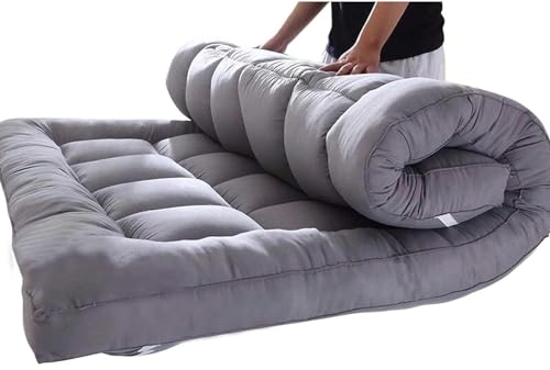 KARFRI Volle Dicke Schlafmatte Klappmatratze - Japanische Futonmatte für Liege Gästebett Camping Couch - Zwillingsbodenmatratze Ideal für Tatami Matte Studentenwohnheim Matratze