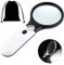 Loupe de Lecture éclairée，Loupe 10X 30X,Loupe Grossissante à Main,Loupe Eclairante,Loupe Lumineuse pour journaux,Lecture, Bijoux, Seniors, Malvoyant, Observation et Travaux Manuels