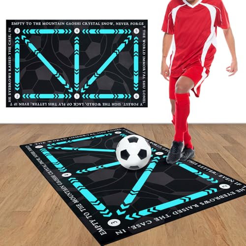 Fußballmatte, Fussballmatte Training, Fußballmatte Fussball Trainingszubehör, 50x80 cm rutschfeste Fussballmatte Stoßdämpfende Fussball Matte Ballkontrolle Fussballmatte (B)