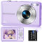 Digital Camera, FHD 1080P 44MP Digital Cameras Compact, 2.4 LCD Rechargeable Digital Cameras, Vlogging Camera with 16X Digital Zoom for Kids, Adult, Teenagers, Girls, Boys（Purple）