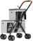 Hundewagen Hundebuggy Katzenwagen Doppelter Hunde-Kinderwagen, Faltbarer Haustier-Kinderwagen Für 2 Kleine Mittelgroße Hunde Und Katzen Auf Rädern, Katzen-Kinderwagen Für Reisen Haustier-Kinderwagen H