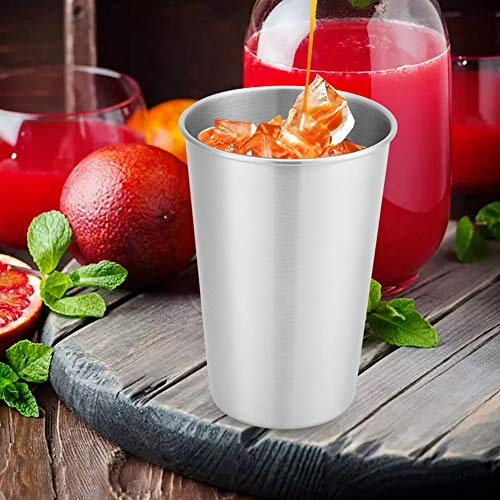 Tazza in acciaio inox da 500 ml, portatile, per bambini, adulti, infrangibile, in metallo, da campeggio, da birra, da trekking, da picnic