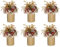 NUPTIO Vase Or pour Centre de Table: 6 Pièces 13cm Vases Fleur en Metal Petit Mariage Pot de Plantes Vintage pour Noël Anniversaire Fête Salon Balcon Décorations