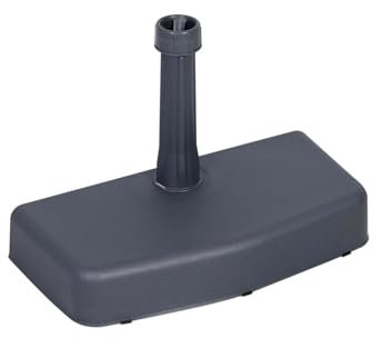 Avilia Supporto per Ombrello da Sole - Base da Parete per Ombrellone Stabile, Riempita di Cemento, Diametro Regolabile 21-36mm, in Plastica, 20kg, Antracite, 50x25x9cm