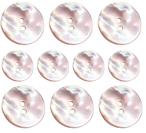 10 Stück Perlmutt Knöpfe, 20mm Knöpfe Perlmutt Zum Nähen, Mother Of Pearl Buttons, Natürliche Perlmuttknöpfe Ästhetische Für Hemden, Anzug, Mantel, Windbreaker, Pullover