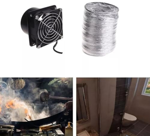 HOHOVYVY Pipe Fan, USB-Powered Solder Absorber ESD Smoke Extractor Fan Duct Fan (Fan Plus 3 m Pipe)