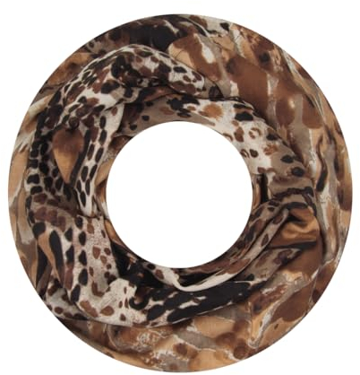 Majea Damen Loop Schal Schlauchschal Halstuch (880021) (braun 2)
