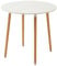 JZGORC Mesa de Comedor Redonda Moderna, Mesa de Cocina para 2-4 Personas, Mesa de Comedor con Patas de Haya y Anillo de Goma Ajustable, 80 * 80 * 75cm - Blanco