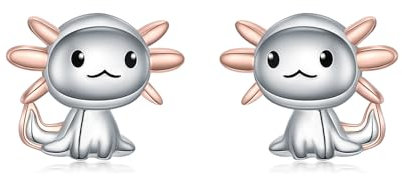 Sterling Silber Axolotl Ohrringe - Niedliche Tier Ohrringe für Frauen & Teen Mädchen