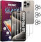 RKINC Protector pantalla para iPhone 15 Pro Max 6.7-Inch Con Protector Camara [3 +3 Piezas] Cristal templado película de vidrio, 9H 0.33 mm [Garantía de por vida][Anti-rasguño][Sin burbujas]