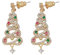 CCAIPU Weihnachtsohrringe Weihnachtsbaum Tropfen Baumeln Weihnachtsferien Schmuck Geschenk Weihnachten S925 Silber Baumeln Ohrringe Ohrstecker (Gold-A)
