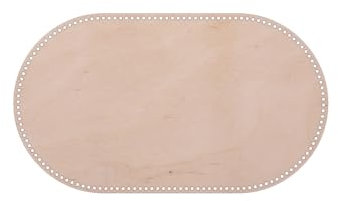 BENALI Ovales Moseskorb Boden zum Selberhäkeln aus Birkenholz (8mm EIN Loch, 65x30cm)