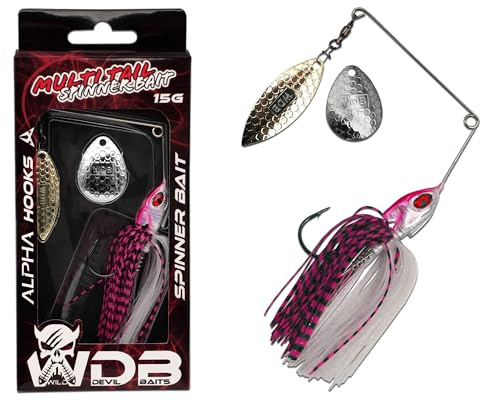 Wild Devil Baits Multi Tail Spinnerbait Spinner Bait Kunstköder Spin Jig Angelköder Barsch Hecht Zander