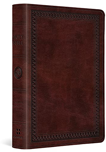 ESV Value Large Print Compact Bible (Trutone, Mahogany, Border Design)