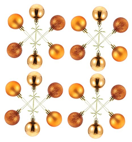 Cabilock 24stücke Weihnachtskugeln Anhänger Dekorative Kugeln Weihnachtsbaum Dekoration Hängende Kugeldekoration Partyzubehör Weihnachtsbaumschmuck Weihnachtsanhänger