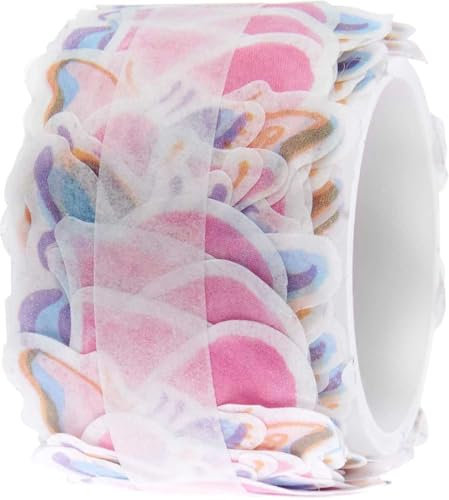 Rico Design Washi Sticker Painted Love 200 Stk. Papier FSC Zertifiziert selbstklebend Aufkleber Scrapbooking Grußkarten Geschenkverpackungen Verzierung