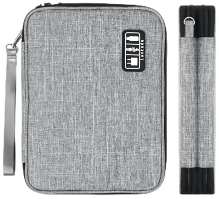 Luxtude Travel Cord Organizer Case, Electronic Case Large, Cable Bag, Tech Bag for iPad Pro(up to 11), Wall Charger, Electronic Accessories