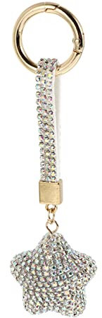VALICLUD Kreativer Strass Stern Schlüsselanhänger Elegante Handtaschen Taschen-deko Leichter Schlüsselring Mit Funkelndem Anhänger Robustes Material Für Rucksack Auto Geldbörsenschlüssel