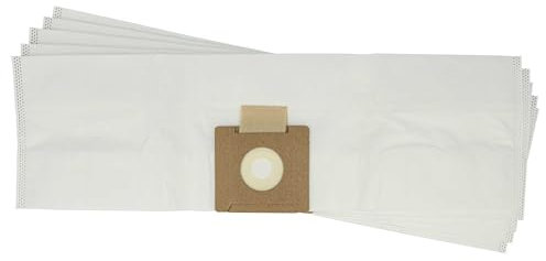 vhbw 5X Staubbeutel kompatibel mit Cleancraft Flex Cat 112 Q Staubsauger - Mikrovlies, 59cm x 17,5cm Weiß