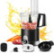 Robot Multifonction, Robot de cuisine avec 4 programmes, 1.2L Robot Cuisine Multifonctions, 200W, hacher, réduire en purée, trancher, mélanger, Lame en Acier Inoxydable, Hachoir Mixeur