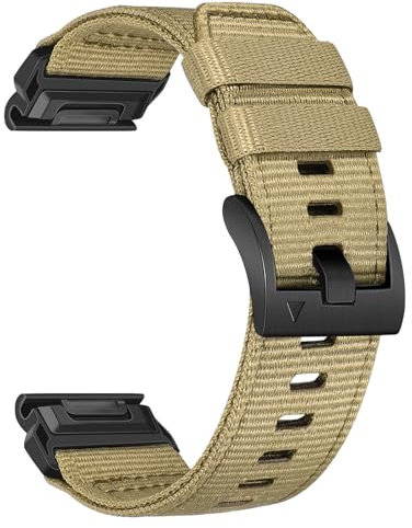 TRUMiRR Robusta cinghia in nylon Sostituzione per Garmin Fenix 8 47mm/E/7/6 Pro/5 Plus,22mm Bracciale a sgancio rapido Cinturino per orologio per Instinct 3 Solar 45mm/Epix Pro 47mm/Forerunner 965