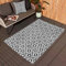 Dreamscene Small Outdoor Rug, Waterproof Garden Mat for Summer Black & White Pattern Foldable Decking Outdoor Carpet Non-Slip Area Rug for Patio Deck Poolside, 80 x 150cm