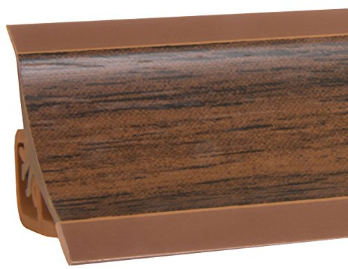 HOLZBRINK Küchenabschlussleiste Küchenleiste PVC Nuss dunkel Wandabschlussleiste Arbeitsplatten 23x23mm 1 m