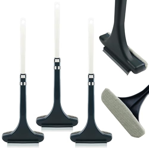 MCTNCT 3 Reinigungsbürste für Fliegengitter Professionelles Werkzeug zur Reinigung von Fensterreiniger, 2 in 1 Ausrüstung, Fensterreinigung, Nass und Trockenglasreinigungsbürste