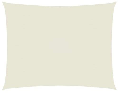 HOMELEN Tenda da sole in tessuto Oxford, rettangolare, 5 x 7 m, colore crema, tenda da sole per giardino, terrazza, pergolato e balcone, protezione UV al 90%, kit di montaggio, impermeabile UV50+