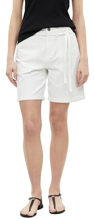 s.Oliver Damen Jeans Short mit Bindegürtel, Wide Leg 2178654